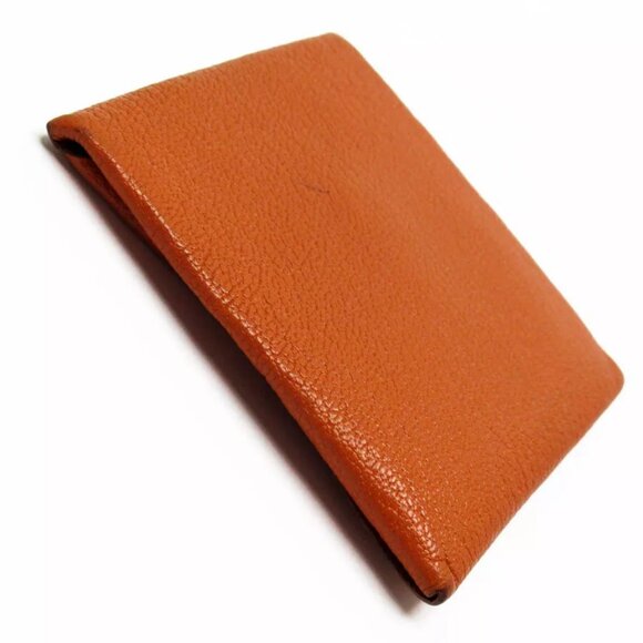 Authenticity guaranteed  HERMES BastiaCoin case Orange Chevre - Picture 2 of 6